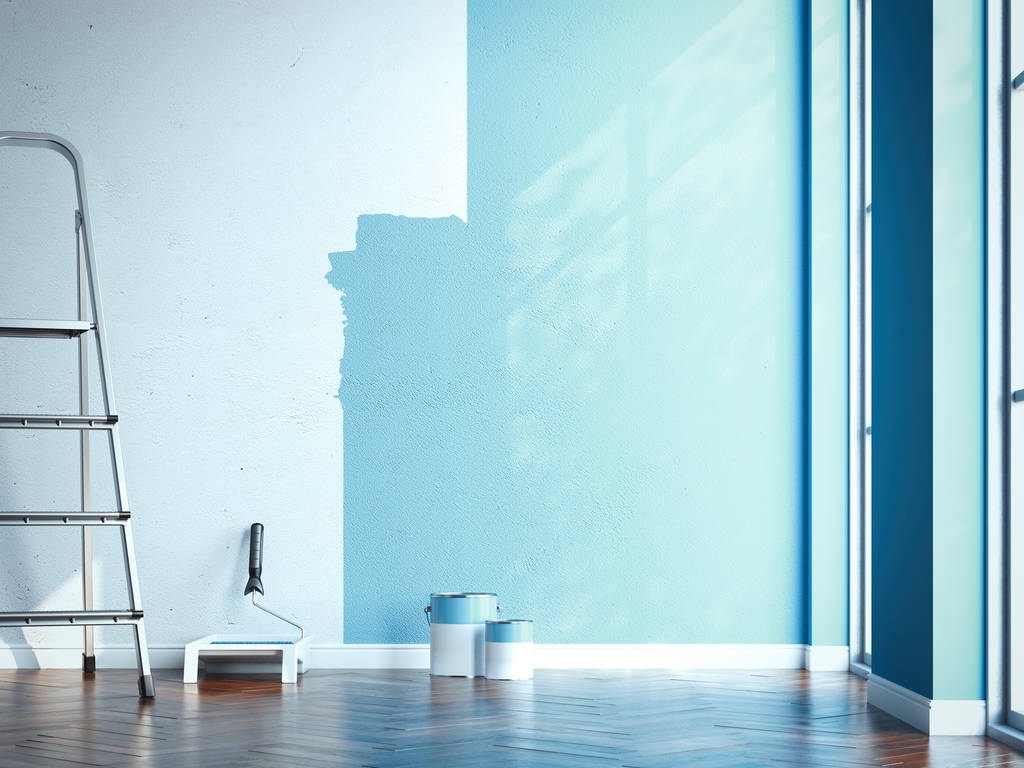 painting - Prime Cleaning Services Sky blue wall painting