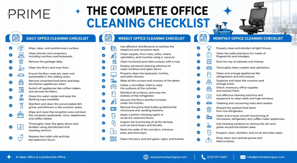 office cleaning checklist - Prime Cleaning Services Free Office Cleaning Checklist