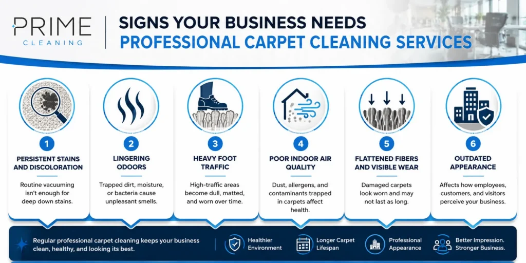 Signs Your Business Needs Professional Carpet Cleaning - Prime Cleaning Services Signs Your Business Needs Professional Carpet Cleaning