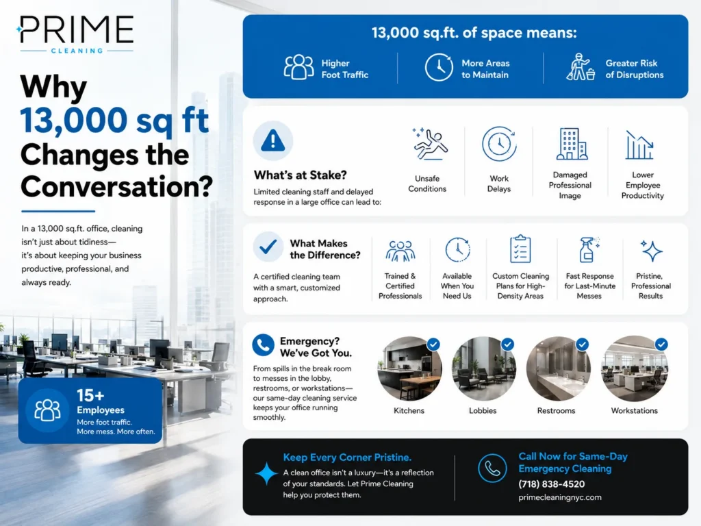 Why 13000 sq ft changes the conversation - Prime Cleaning Services